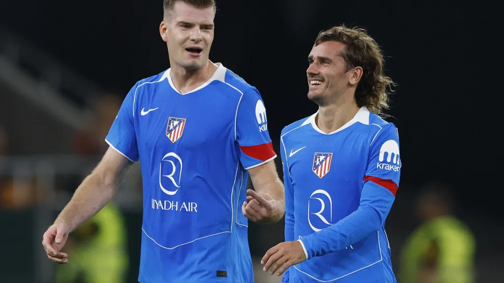 Alexander Sörloth a Antoine Griezmann z Atlética Madrid
