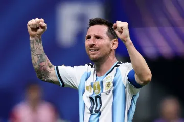 Lionel Messi v emocích po utkání s Egyptem
