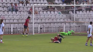 Gól Kláry Cahynové v utkání proti Albánii