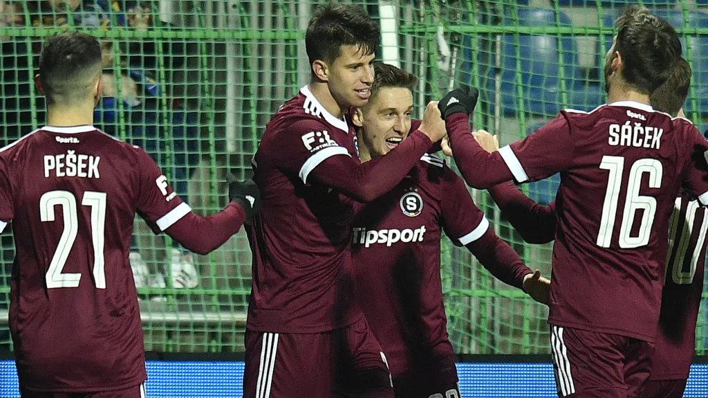 Radost fotbalistů Sparty