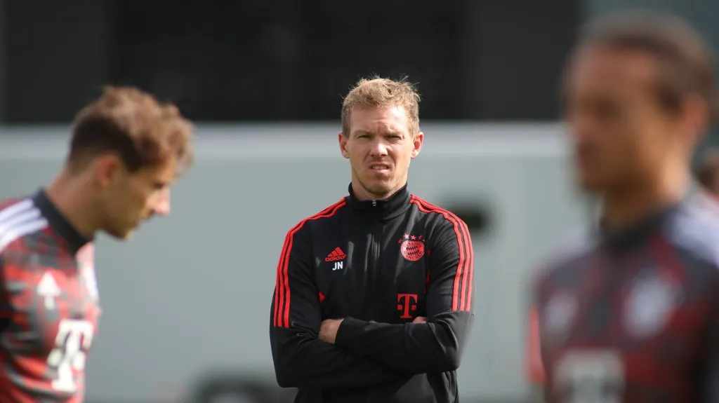 Julian Nagelsmann s hráči Bayernu