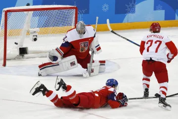 Kirill Kaprizov v jedné z šancí Rusů