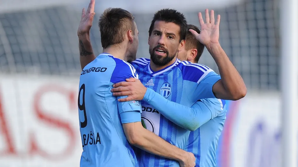 Milan Baroš slaví gól Mladé Boleslavi