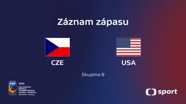 Záznam utkání Česko – USA