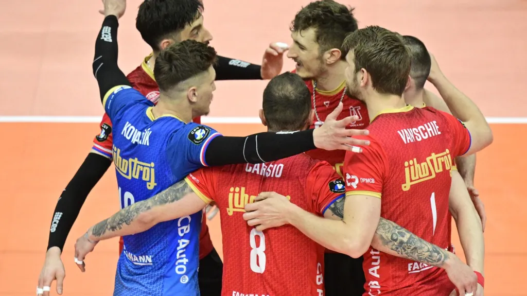 Emoce volejbalistů Českých Budějovic