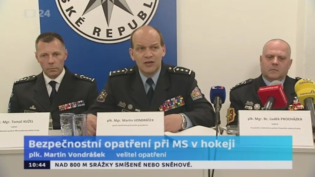 Policie představila bezpečnostní opatření pro hokejové mistrovství