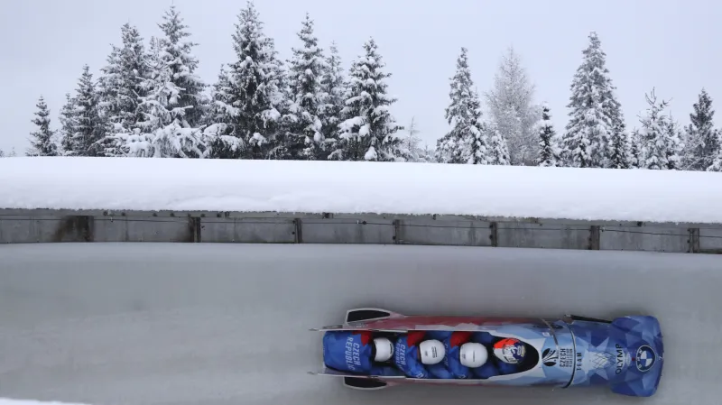 Jízda českých bobistů v Altenbergu - 1. kolo