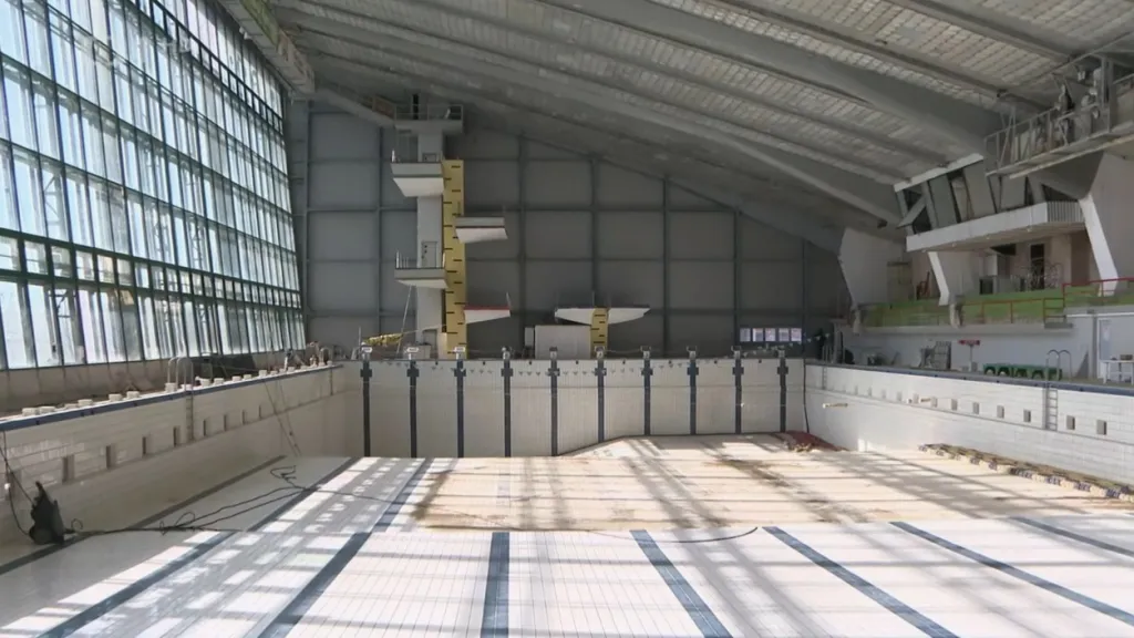 Bazén v Charkově, kde Ihor Červynskyj odmlada trénoval