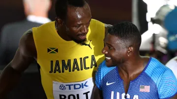 Usain Bolt s Justinem Gatlinem