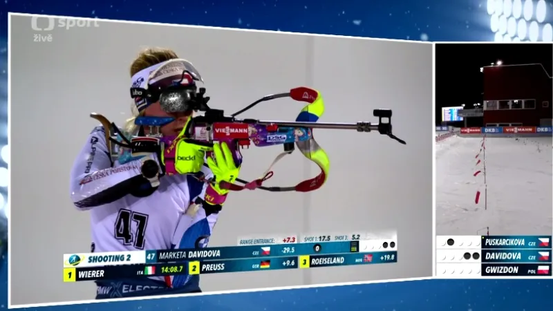 Sestřih sprintu žen v Östersundu s bronzovou Davidovou