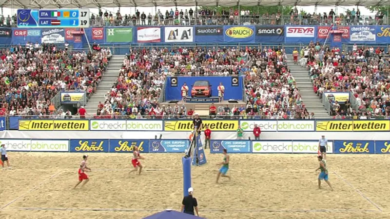 Lotyšsko-italský souboj ve finále beachvolejbalového ME