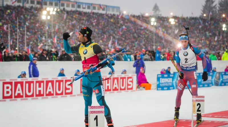 Martin Fourcade a Anton Šipulin