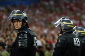 Francouzské bezpečnostní síly na fotbalovém Euru