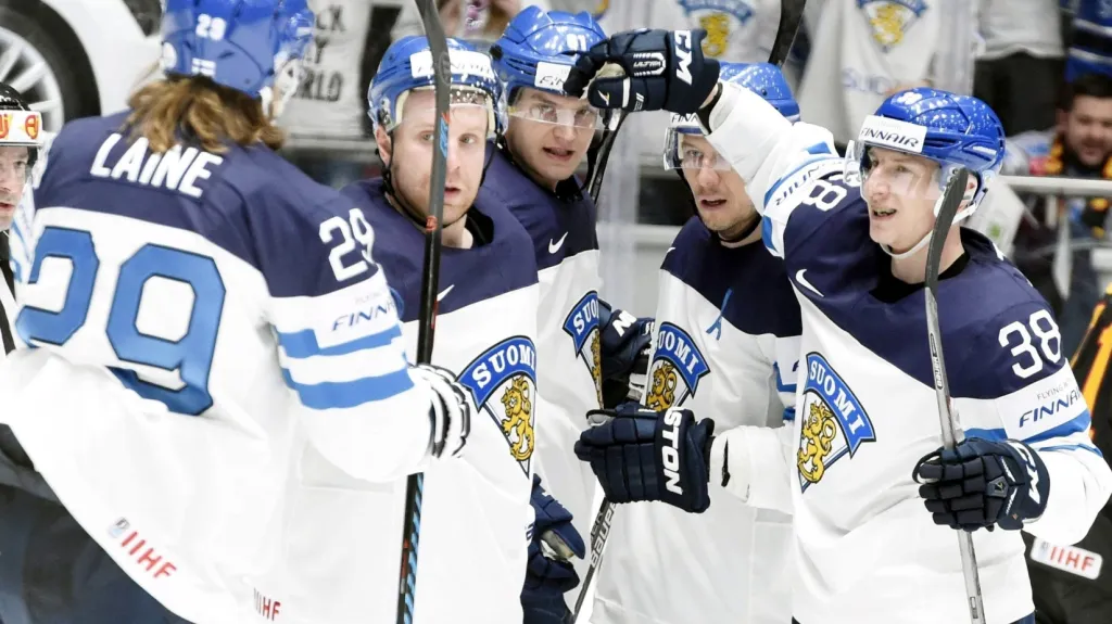 Radost hokejistů Finska