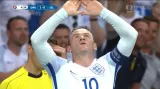 Gól v utkání Anglie - Island: Rooney - 1:0 (4. min.)