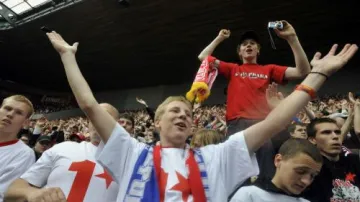 Fanoušci Slavie Praha