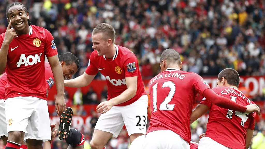 Radost hráčů Manchesteru United