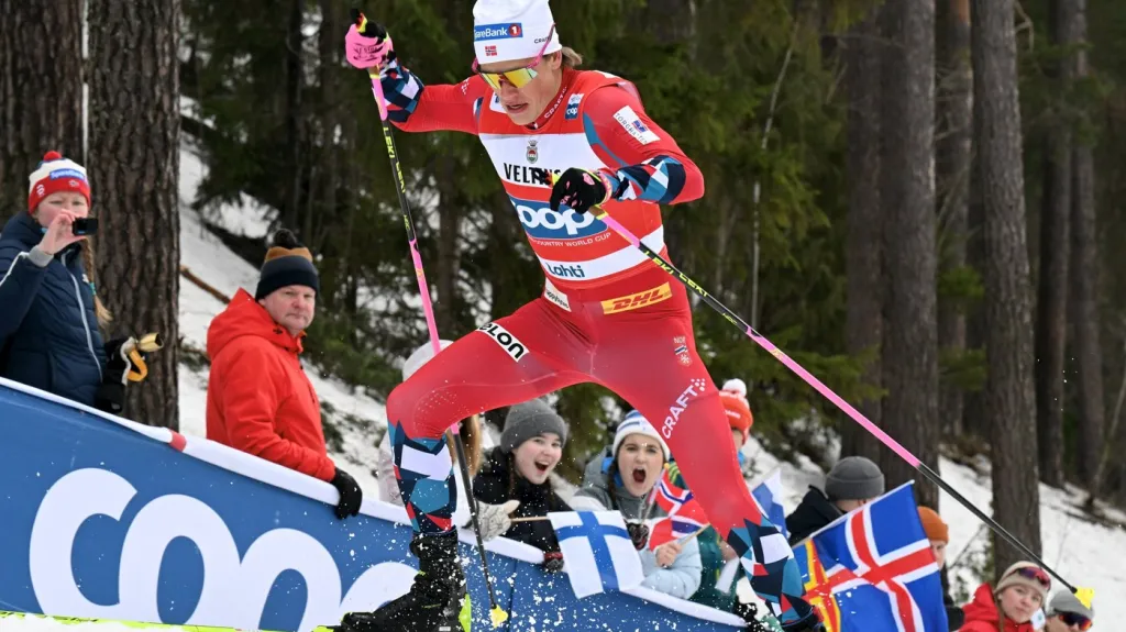 Johannes Hösflot Klaebo na SP v Lahti