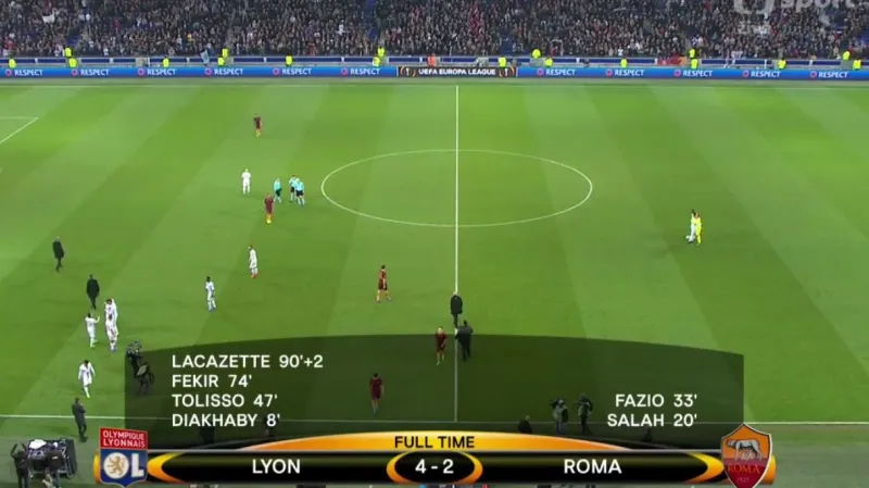 Sestřih utkání Olympique Lyon - AS Řím