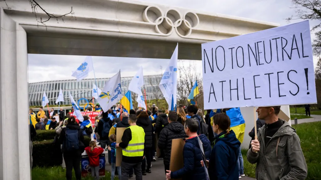 Protest proti účasti ruských sportovců na olympiádě
