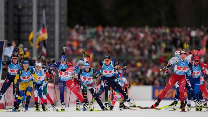 Sestřih štafety žen v Ruhpoldingu