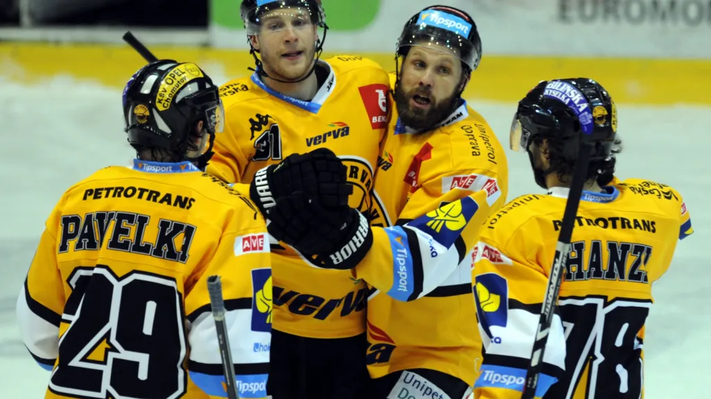 Radost hokejistů Litvínova