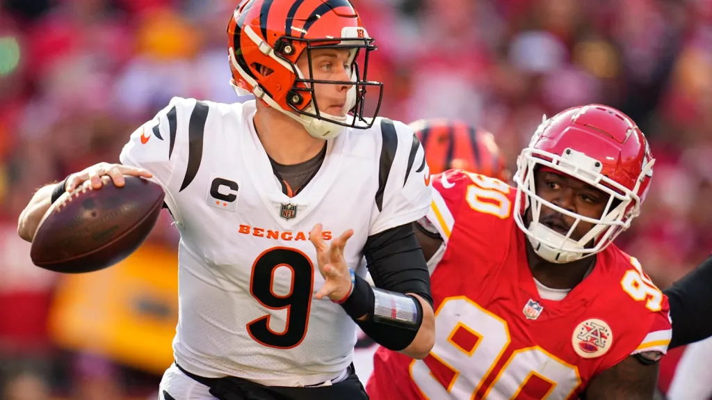 Joe Burrow v utkání proti Kansas City Chiefs