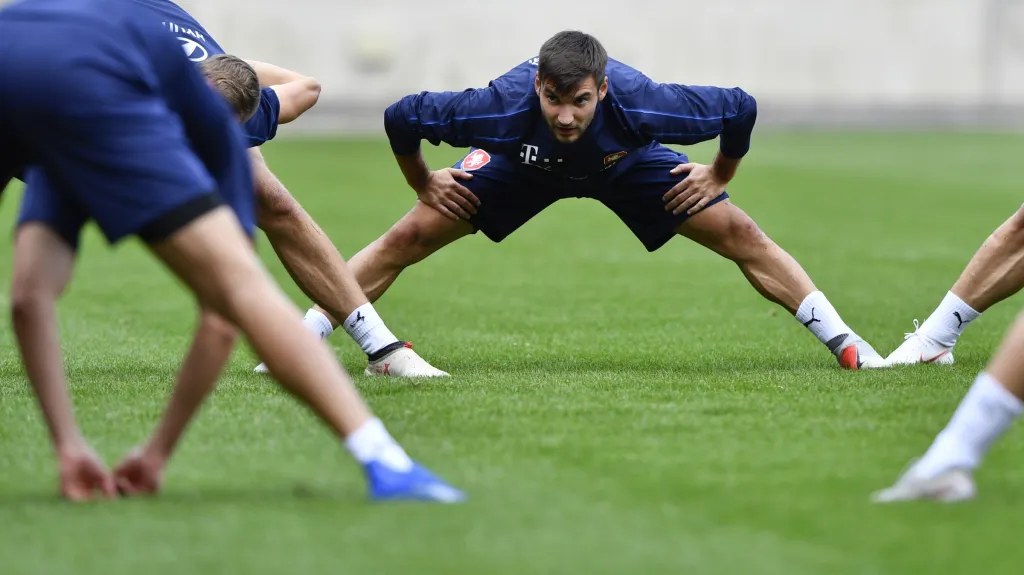 Michal Trávník na tréninku reprezentace