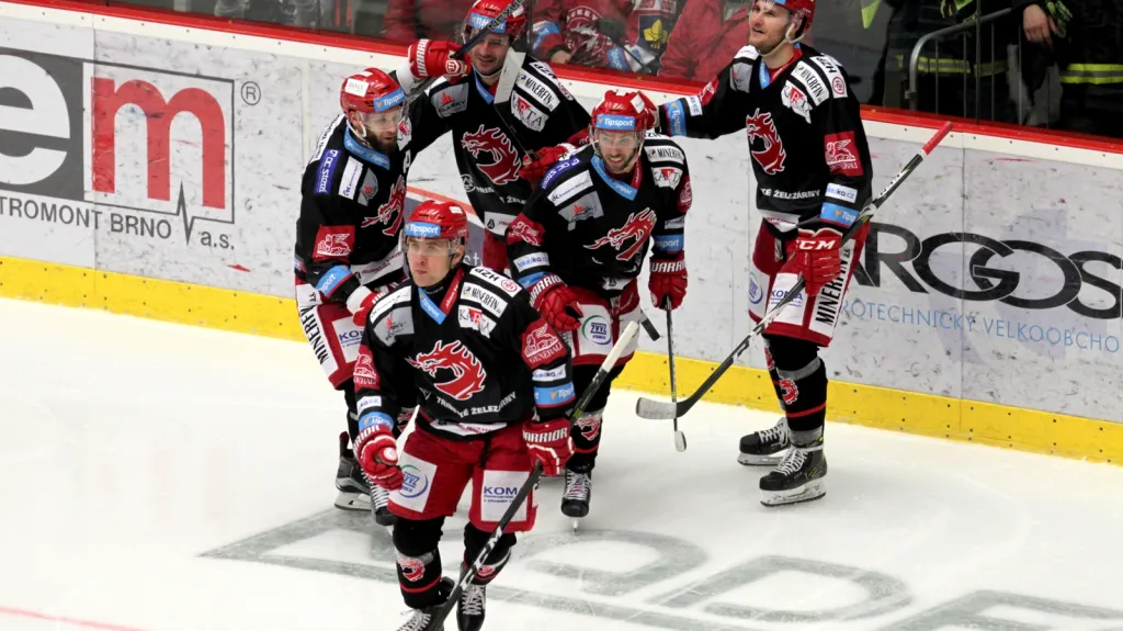 Radost hokejistů Třince