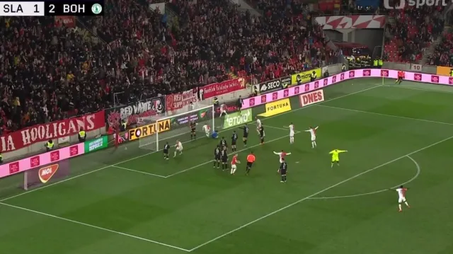 Gól v utkání Slavia Praha – Bohemians 1905: Lingr – 2:2 (90. + 5 min.)