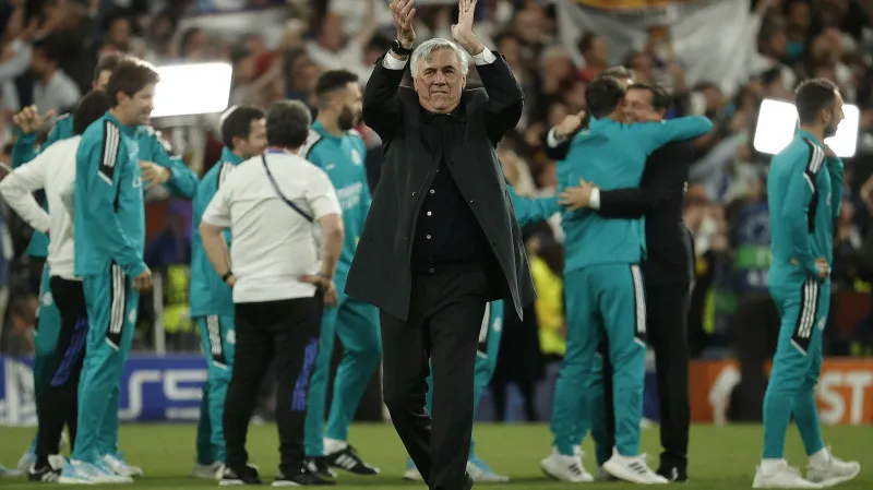 Radující se Carlo Ancelotti