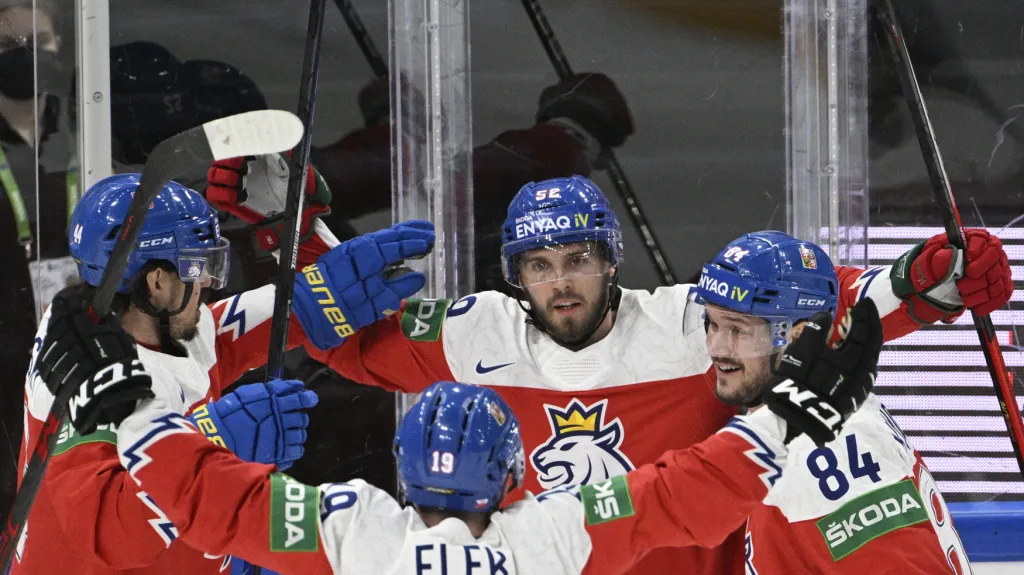 Radost českých hokejistů