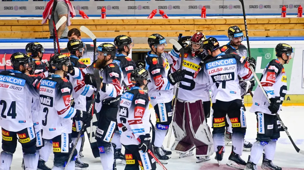 Radost hokejistů Sparty
