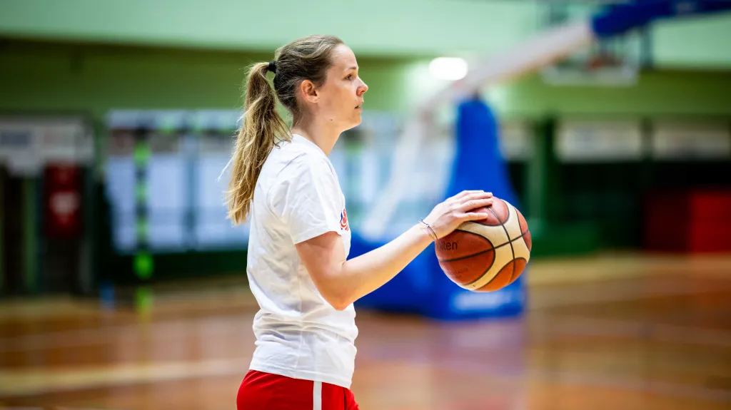 Alena Hanušová na reprezentačním soustředění v Rogle