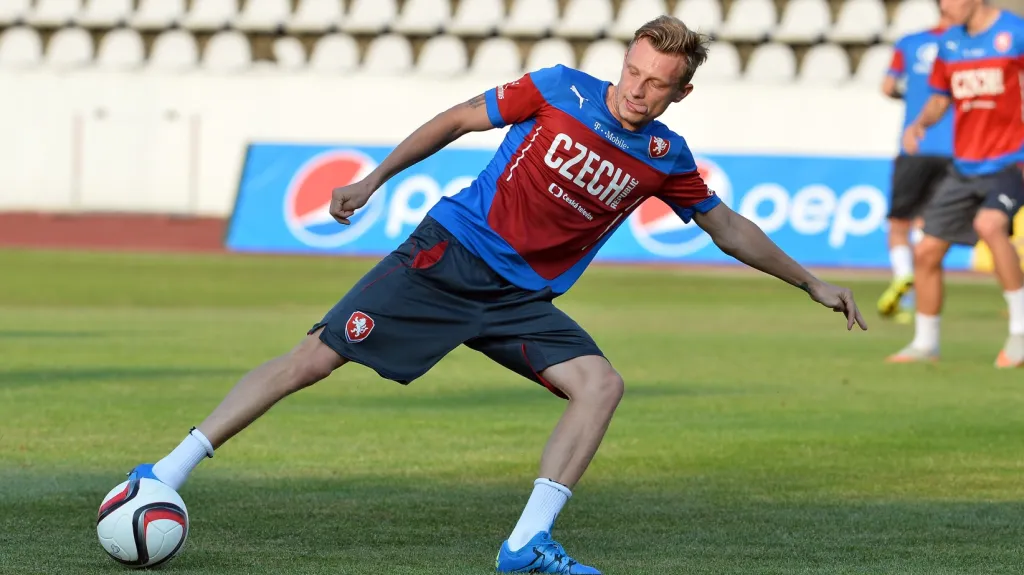 Ladislav Krejčí na tréninku reprezentace