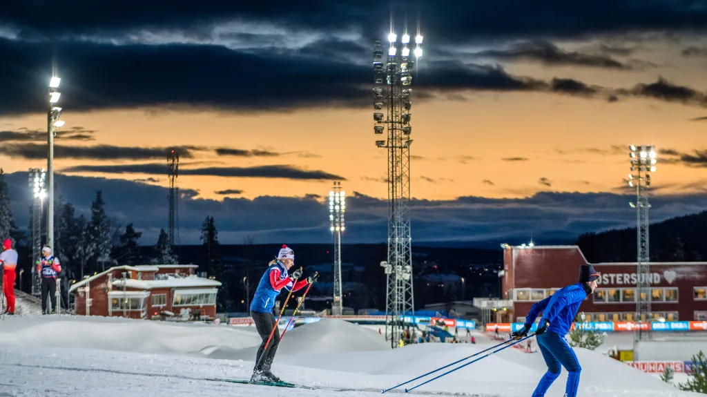 Trénink před startem SP v Östersundu