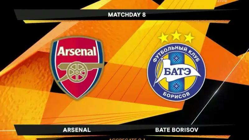 Sestřih utkání Arsenal - BATE Borisov