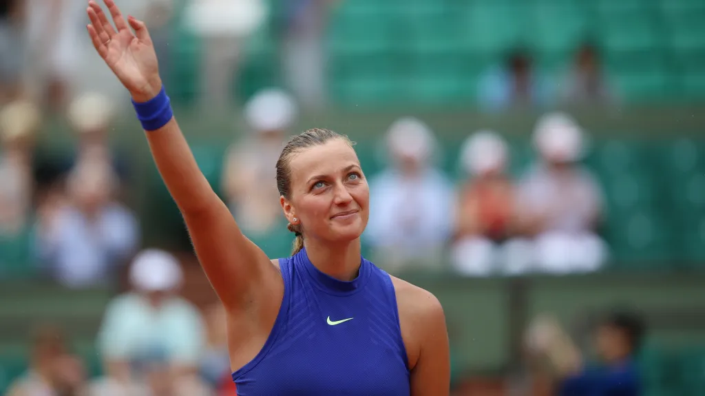 Petra Kvitová děkuje divákům 