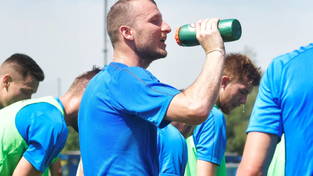 Michael Krmenčík na tréninku Plzně