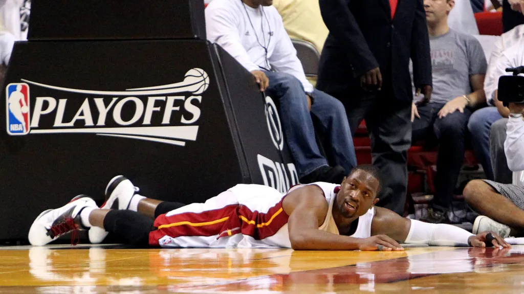 Dwayne Wade po neúspěšném střeleckém pokusu