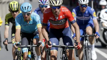 Vincenzo Nibali v čele skupiny uprchlíků