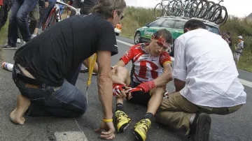 Janez Brajkovič po pádu ze závodu odstoupil