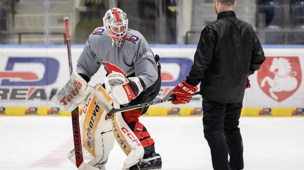 Milan Klouček na tréninku Pardubic