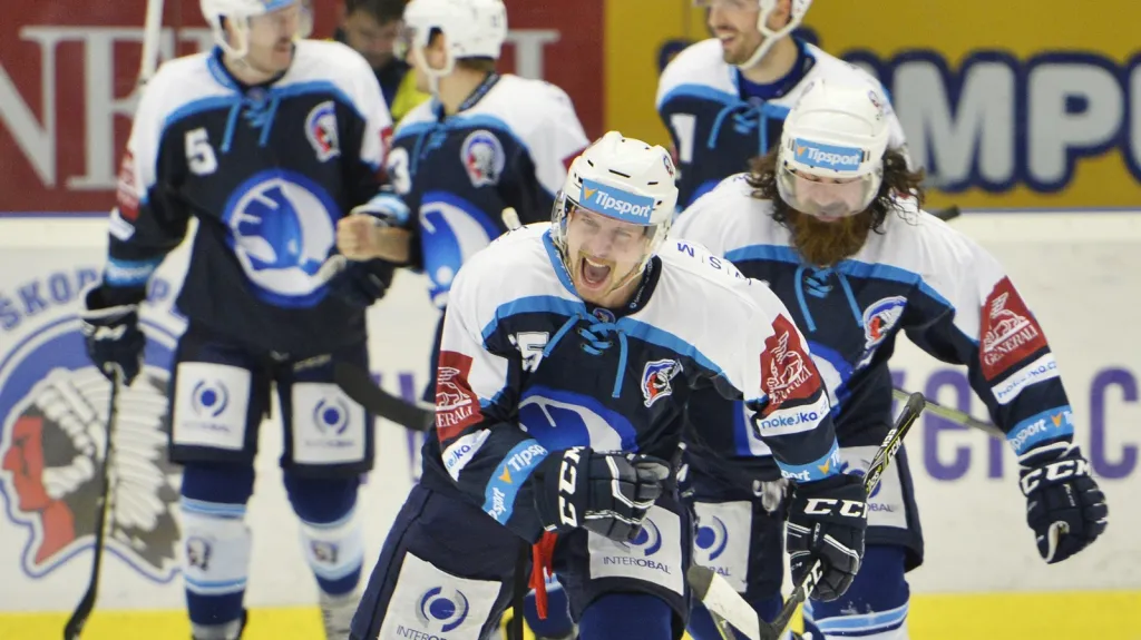 Radost hokejistů Plzně