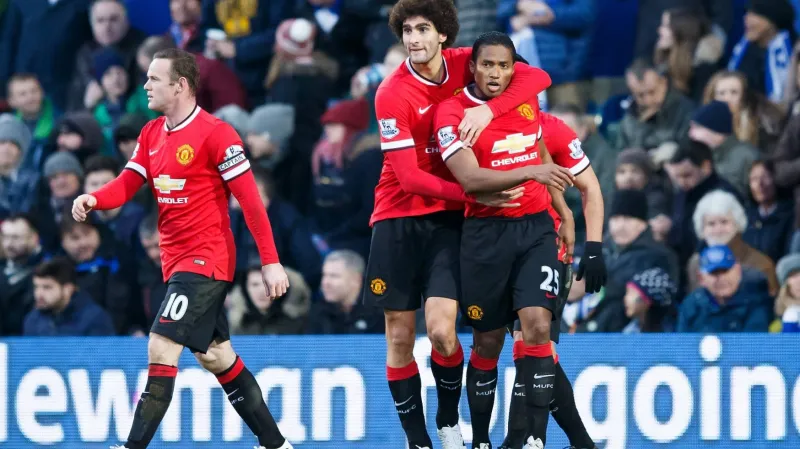 Slavící fotbalisté Manchesteru United