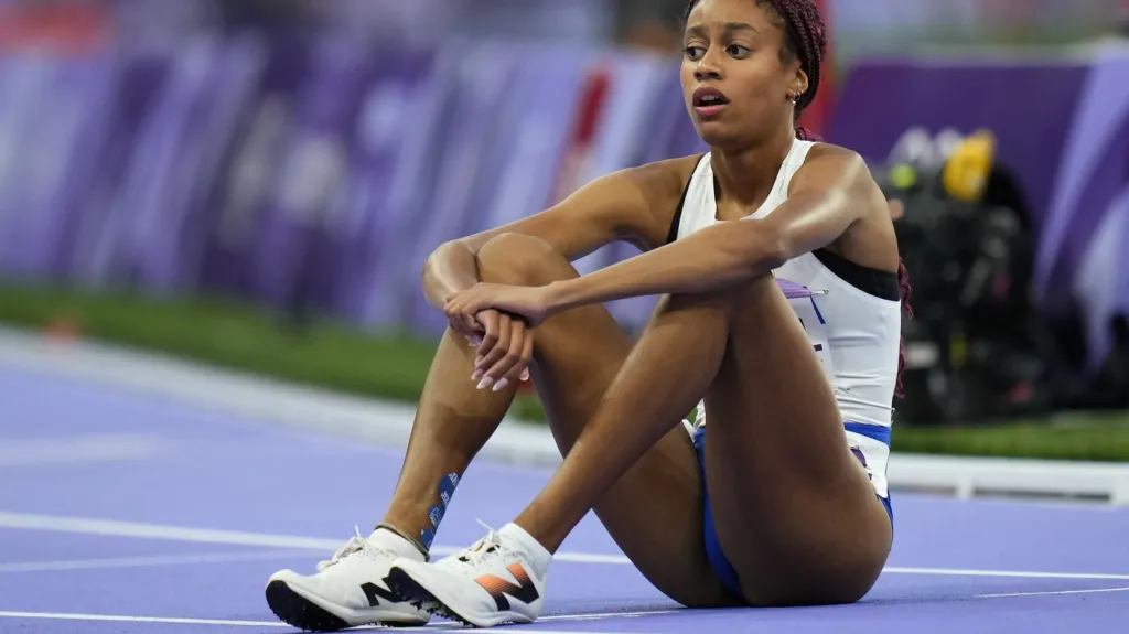 Lurdes Gloria Manuel po doběhu olympijského semifinále