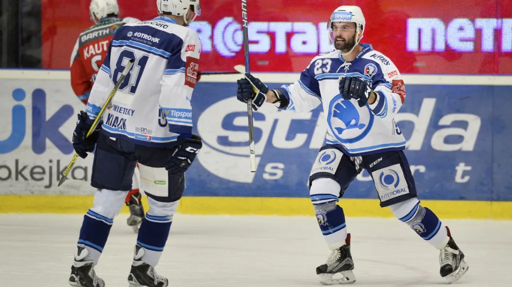 Radost hokejistů Plzně