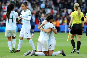 Radost fotbalistek Argentiny