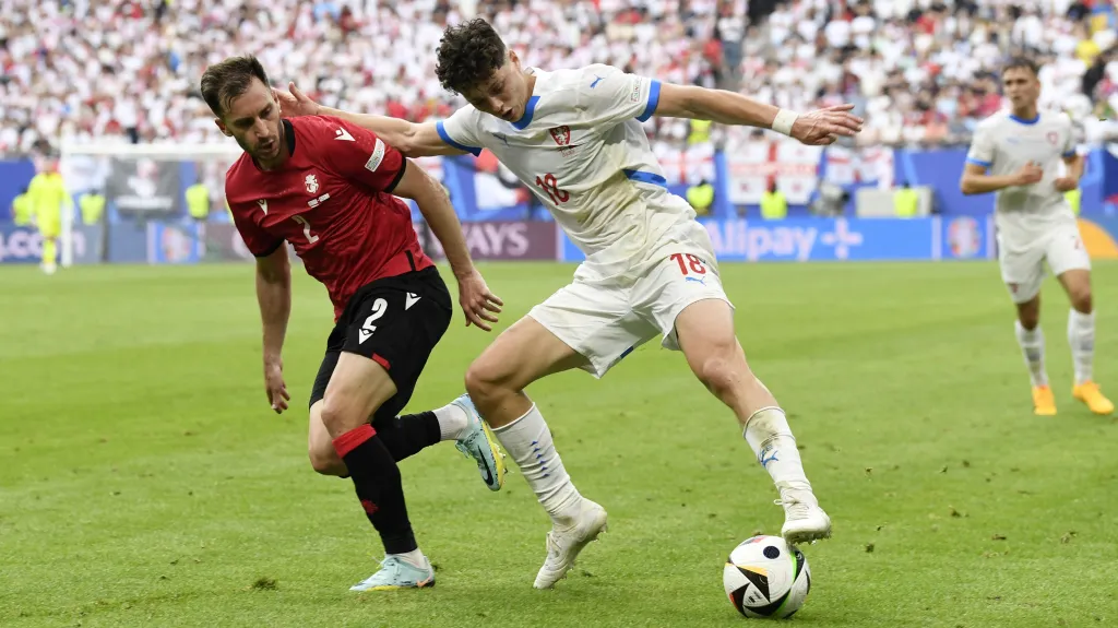 Ladislav Krejčí v zápase proti Gruzii