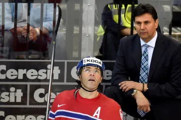 Vladimír Růžička (vpravo) a Jaromír Jágr